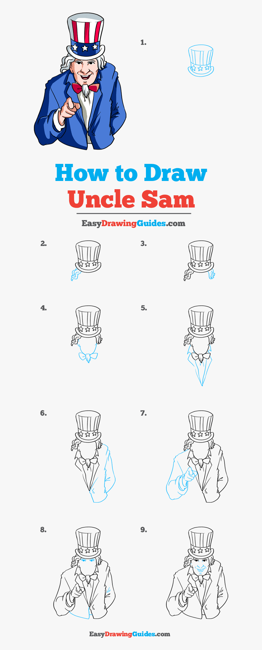 How To Draw Uncle Sam - Tree How To Draw Fall Things, HD Png Download, Free Download