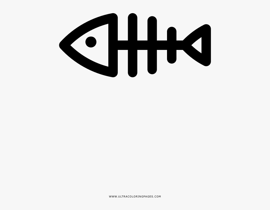 Fish Bone Coloring Page - Graphics, HD Png Download, Free Download