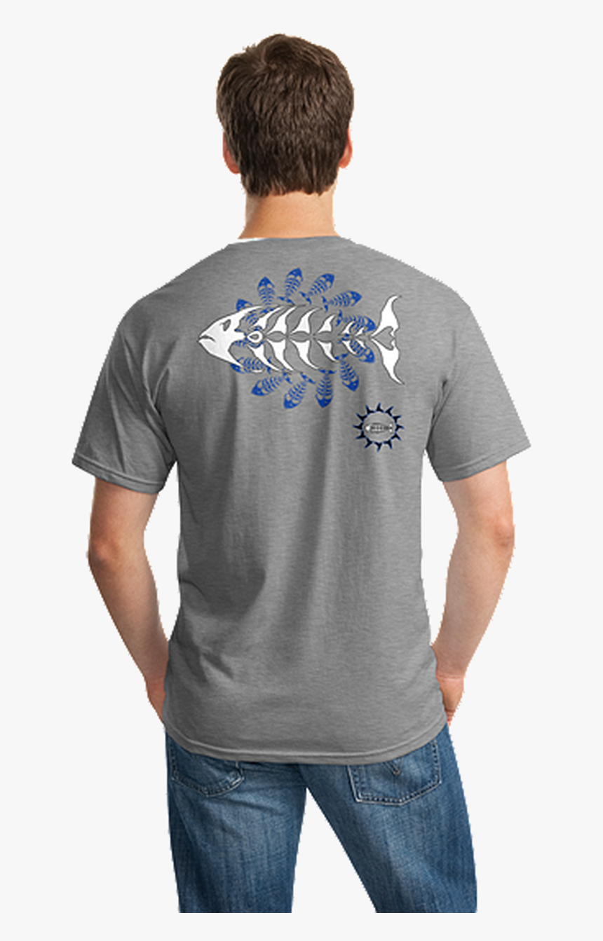 Outer Banks Bone Fish T-shirt - Mint Green Gildan Back, HD Png Download, Free Download