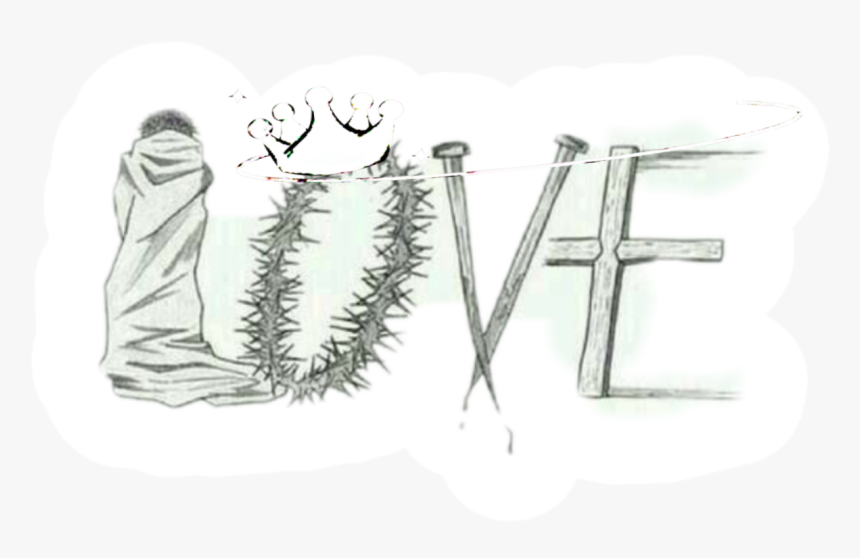 #love #crown #thorns #cross #crownofthorns - Cartoon, HD Png Download, Free Download