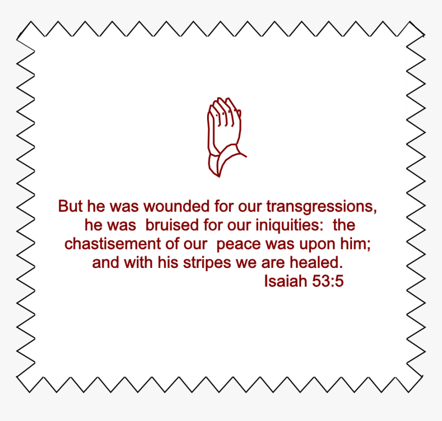 Prayer Cloth, Praying Hands, Burgundy Ink, Isaiah - Paper, HD Png Download, Free Download