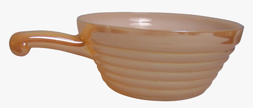 Fire King Copper Tint Peach Lustre Soup Bowl Handle - Teapot, HD Png Download, Free Download