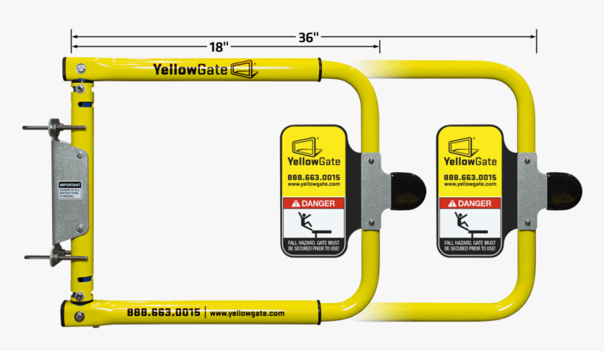 Adjustable Safety Gate - Adjustable Industrial Safety Gate, HD Png ...