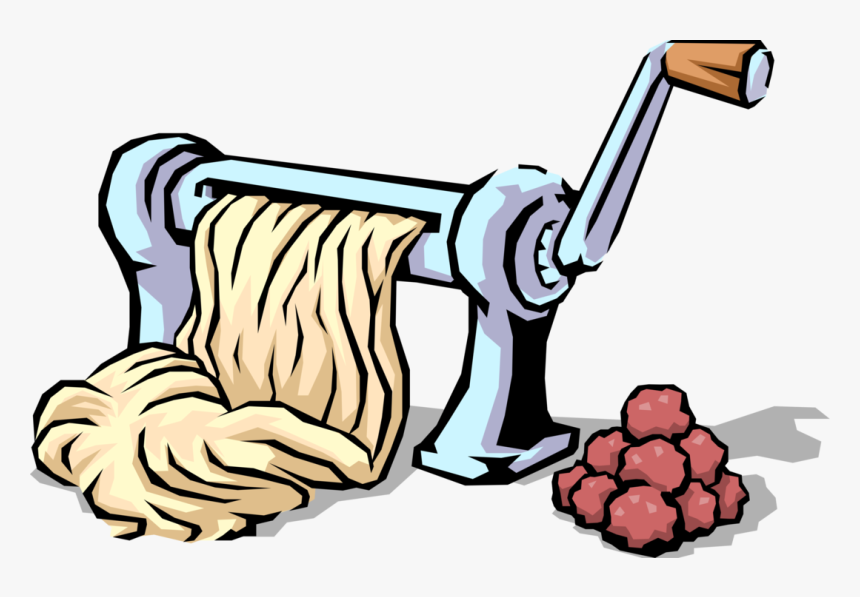 Vector Illustration Of Fresh Italian Pasta Spaghetti - Pasta Maker Clipart, HD Png Download, Free Download
