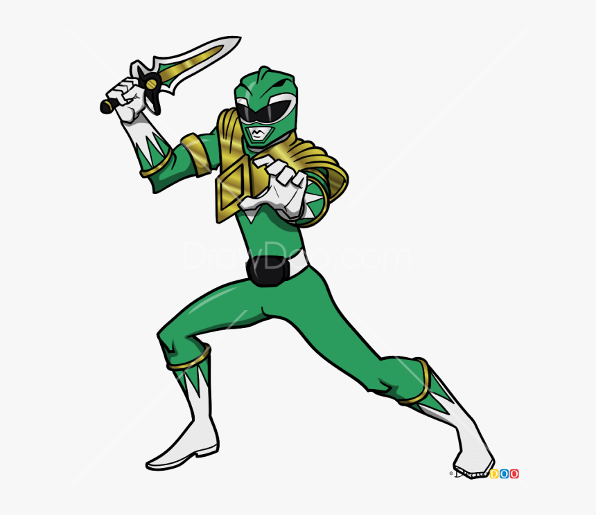 How To Draw Green Ranger, Power Rangers - Green Power Ranger Drawing, HD Png Download, Free Download