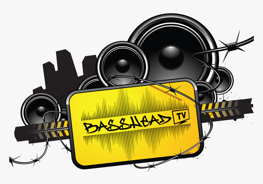 Bass Head Car Audio Clipart Image Freeuse Basshead - Barbwire Splater Paint Psd, HD Png Download, Free Download