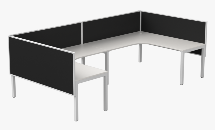 Two Person Corner Cluster - U Shaped Workstation, HD Png Download, Free Download