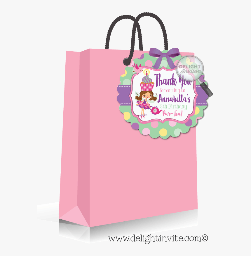 Fairy Tea Party Favor Tags - Paper Bag, HD Png Download, Free Download