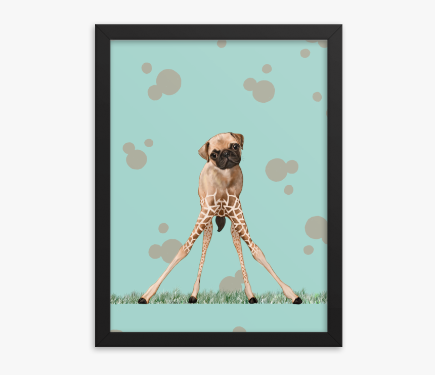 Pug-giraffe Mockup Transparent Transparent Black, HD Png Download, Free Download