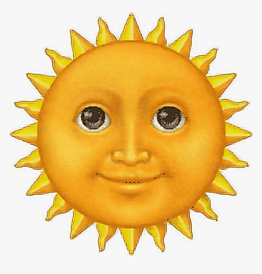 Tumblr Sun Clipart Clipart Free Library Emoji Sun Face - Sun Face Emoji Png, Transparent Png, Free Download