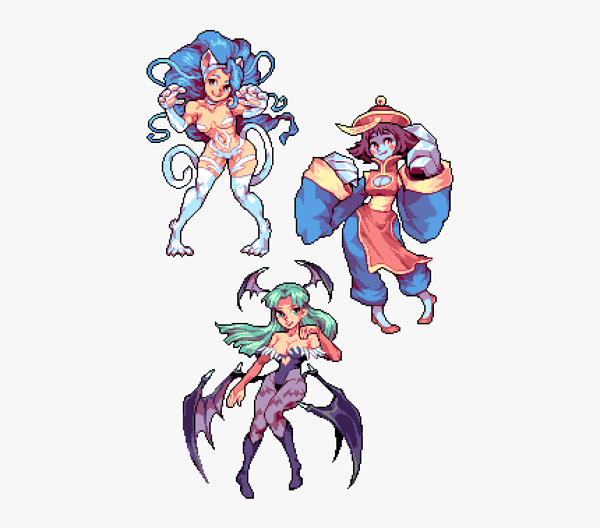 Source - Darkstalkers Pixel Art, HD Png Download, Free Download