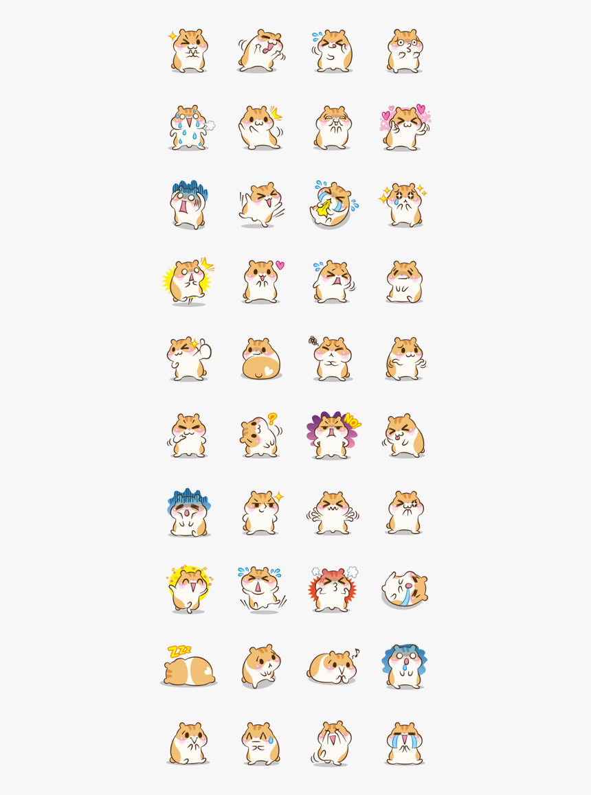 Is Chloe Many Cute Stickers Available In This Set Sell - Kawaii Sticker Hamster, HD Png Download, Free Download