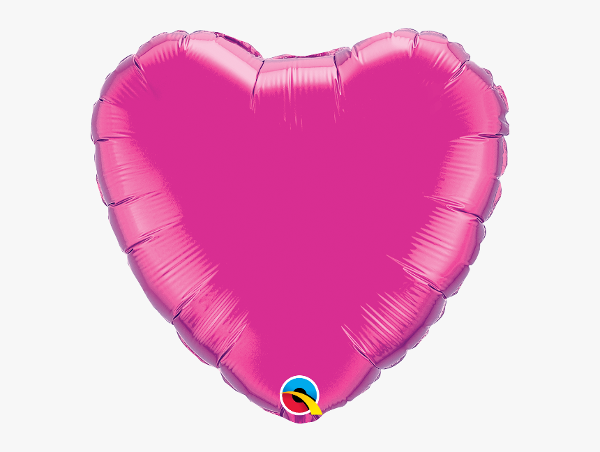 Magenta Heart Balloon - Love Heart Mylar Balloon Png, Transparent Png, Free Download