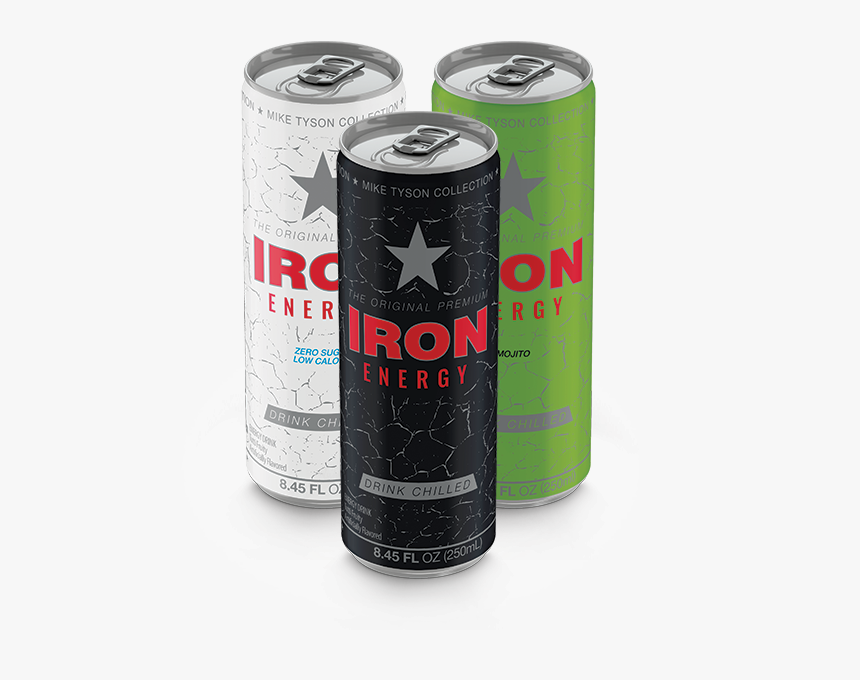 Mike Tyson Iron Energy Drink , Png Download - Caffeinated Drink, Transparent Png, Free Download