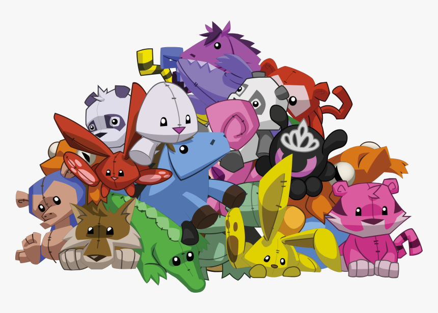 Animal Jam Wiki - Pile Of Stuffed Animals Cartoon, HD Png Download, Free Download