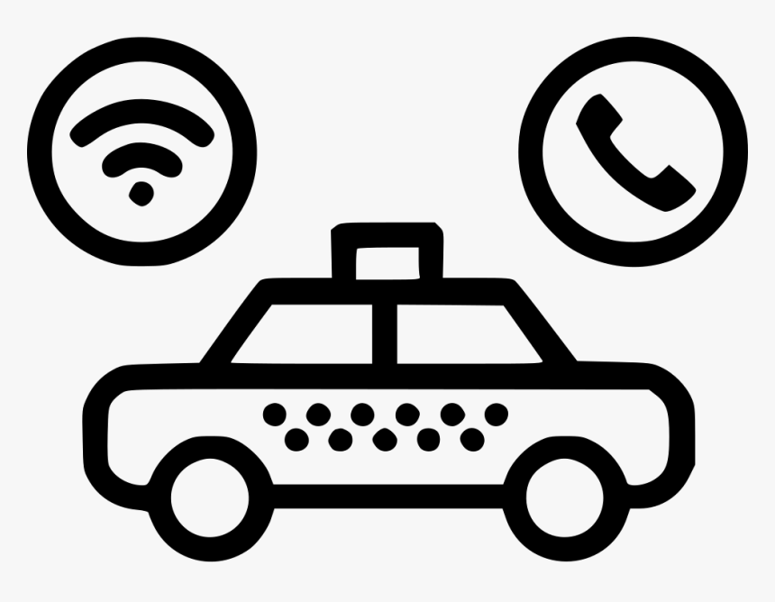 Cars Icon Free White , Png Download - Call Taxi Icon Png, Transparent Png, Free Download