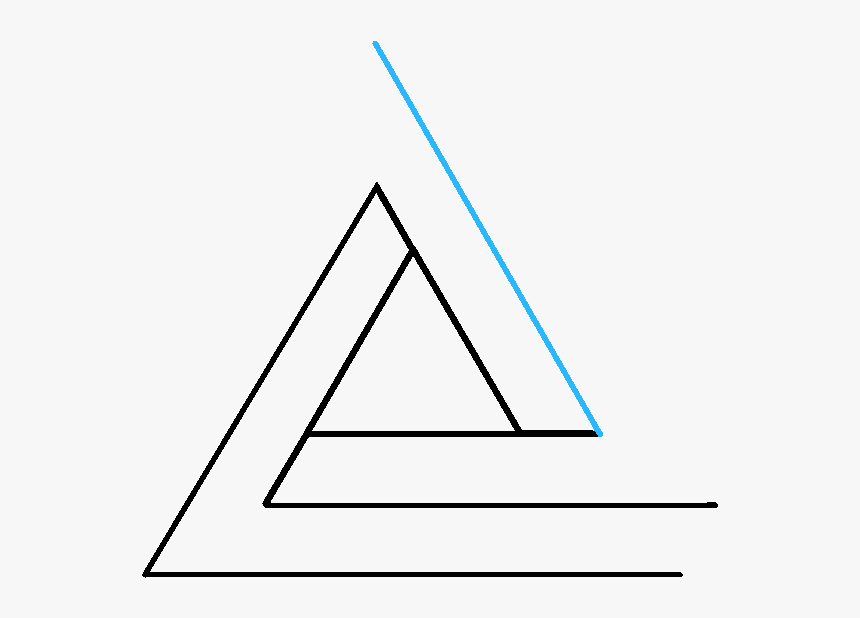 How To Draw Impossible Triangle - Ejercicios Para Romper Paradigmas, HD Png Download, Free Download
