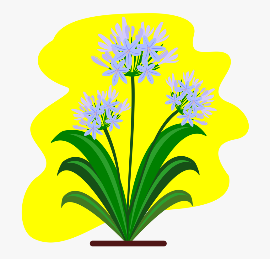 Cut Flowers Yellow Floral Design Raster Graphics - Lily Of The Nile Plant Png, Transparent Png, Free Download