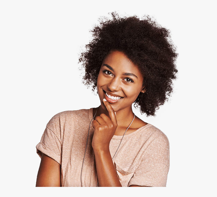 Young Lady Smiling Radiantly - Smiling Black Lady Png, Transparent Png, Free Download