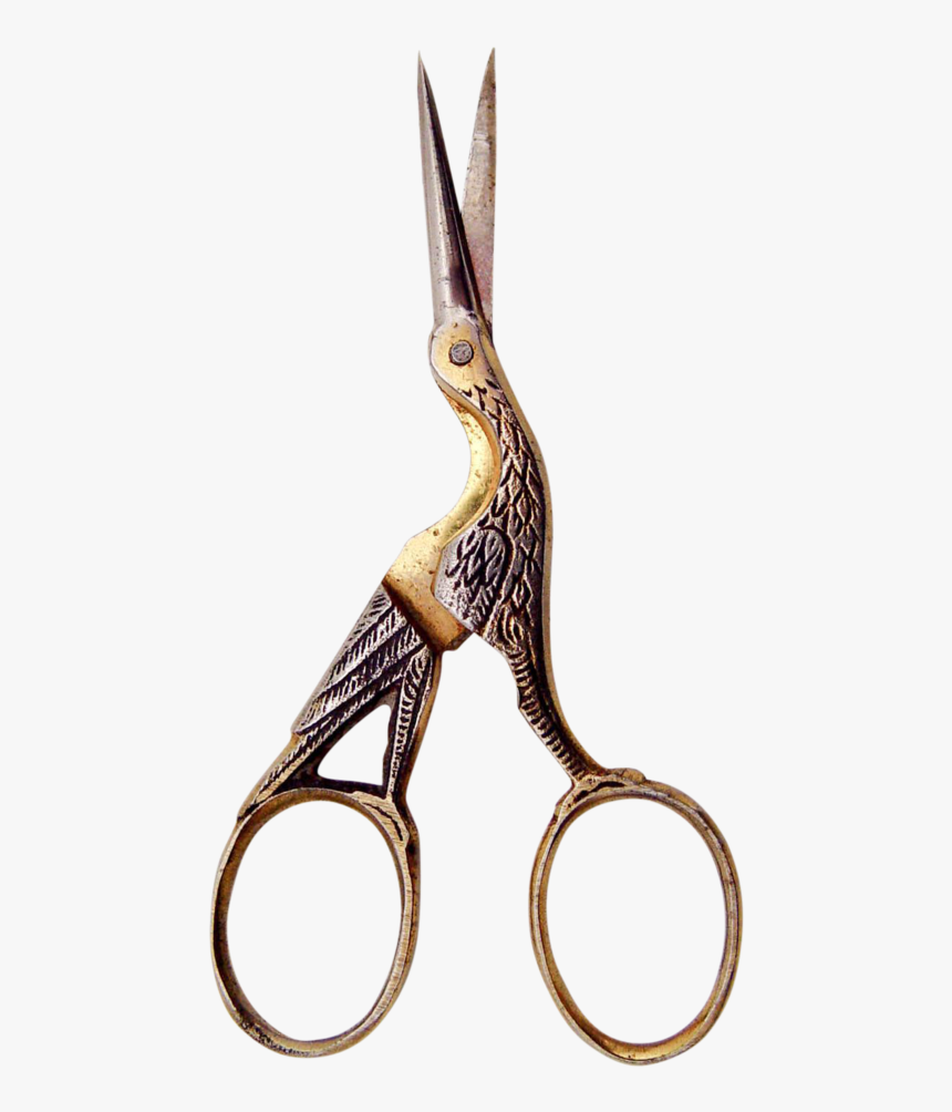 Vintage German Stork Embroidery Scissors - Embroidery Scissors Antique, HD Png Download, Free Download