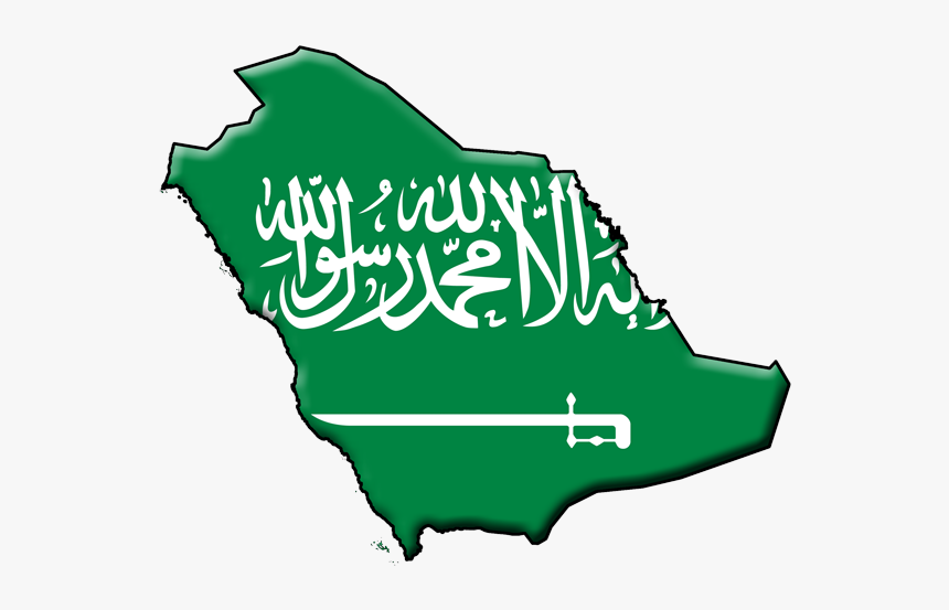 Flag Map Of Saudi Arabia, HD Png Download, Free Download