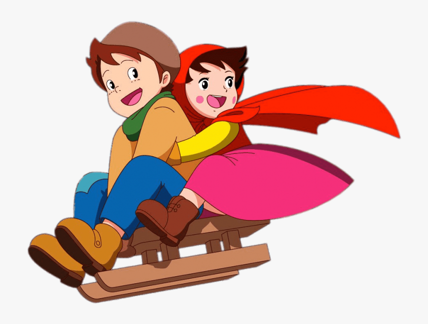 Download Heidi And Peter On Sleigh Clipart Png Photo - Heidi Cartoon, Transparent Png, Free Download