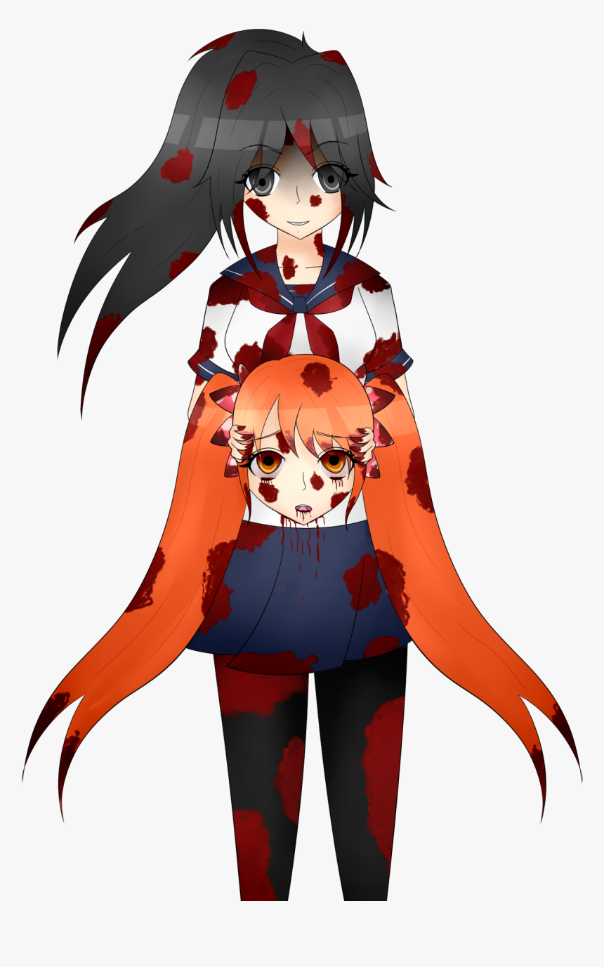 My Knees Hurt From Them Being Crossed On My Bed While - Yandere Chan With Osana's Head, HD Png Download, Free Download