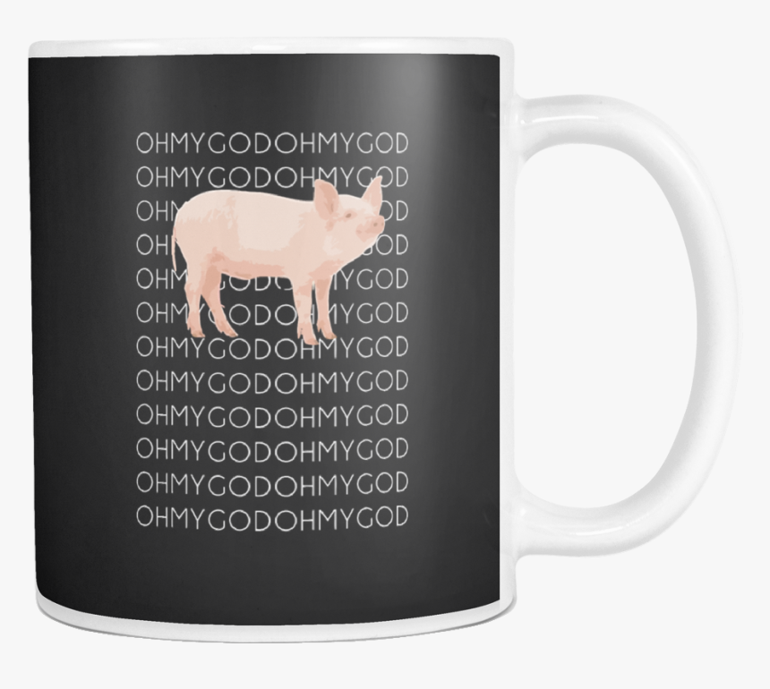 Shane Dawson Oh My God Pig Mug Cup Coffee - Domestic Pig, HD Png Download, Free Download