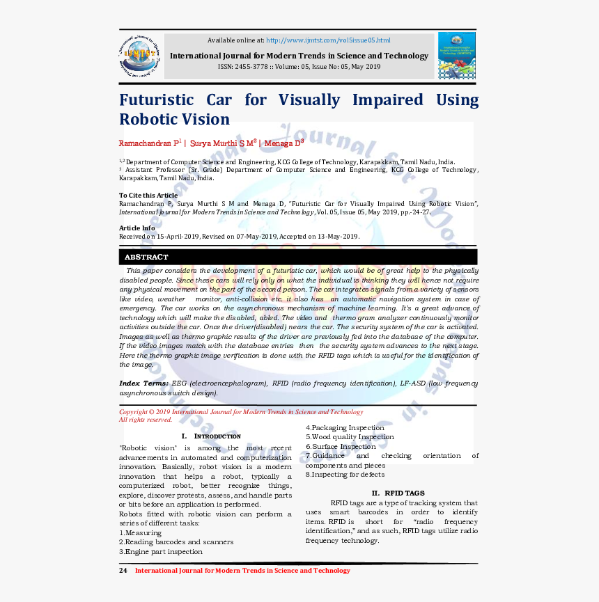 International Journal For Modern Trends In Science, HD Png Download, Free Download