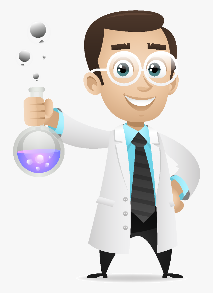 Man - Scientist Cartoon With Ppe, HD Png Download, Free Download