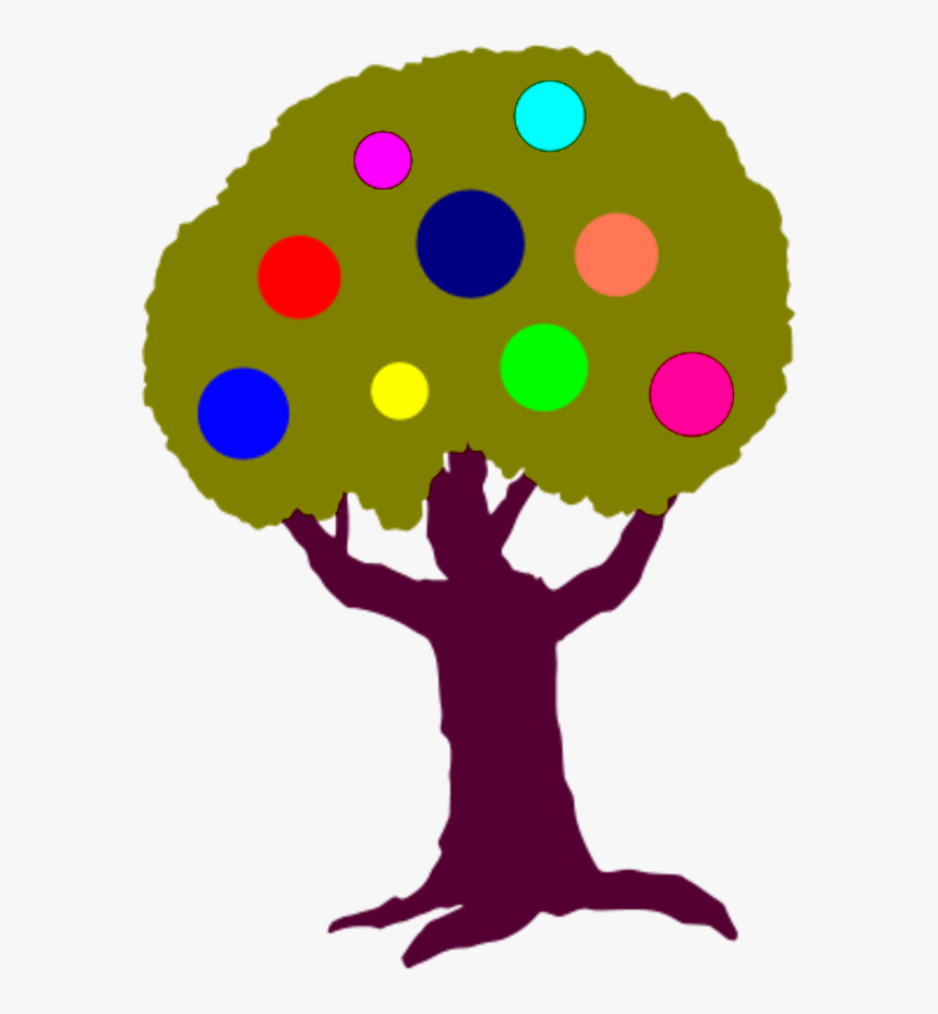 Tree With Colorful Circles Fruit - Arbol A Color Frutos Del Espiritu Santo, HD Png Download, Free Download