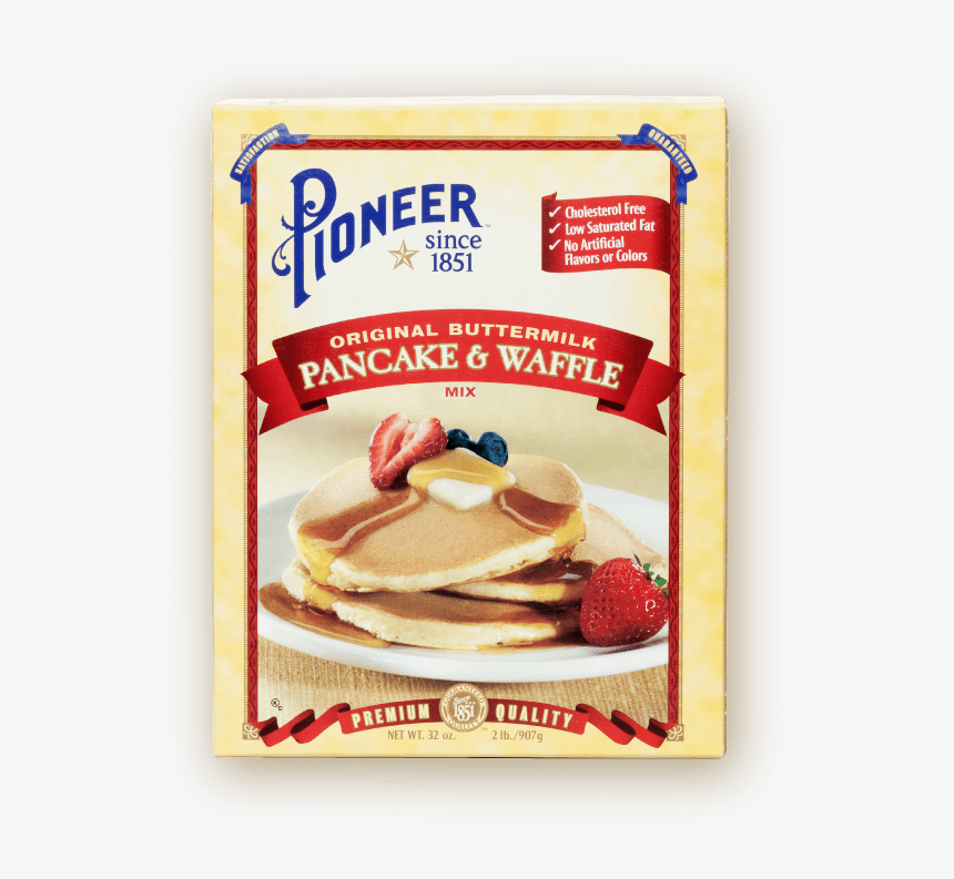 Original Buttermilk Pancake Waffle Mix Packaging - Pioneer Pancake Mix, HD Png Download, Free Download