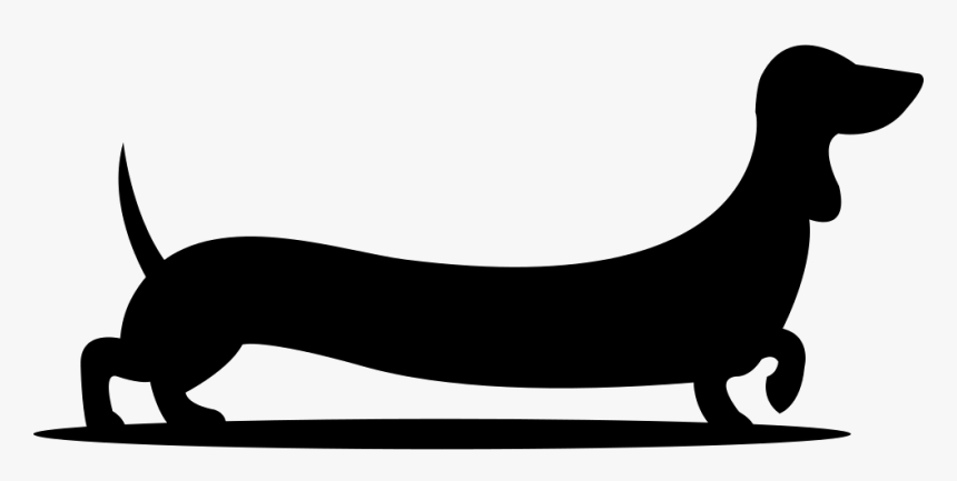 Dog With Long Body - Dog Sitting Graphic, HD Png Download, Free Download