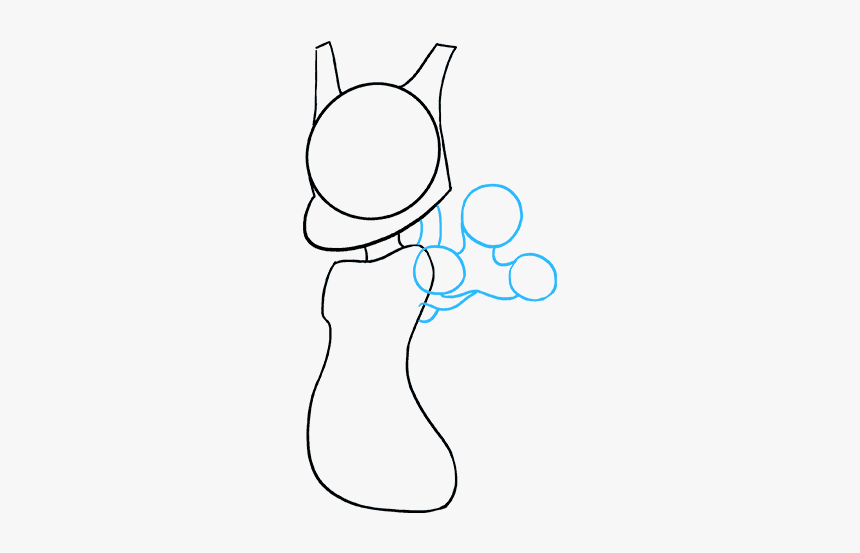 How To Draw Mewtwo - Cartoon, HD Png Download, Free Download