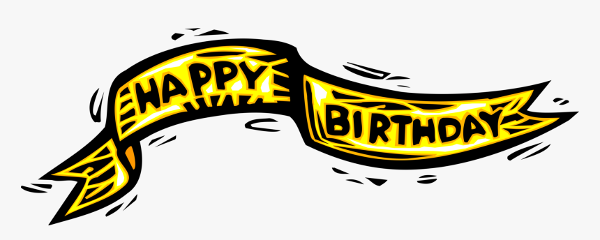 Vector Illustration Of Happy Birthday Celebration Banner - Happy Birthday Banner Vector Png, Transparent Png, Free Download