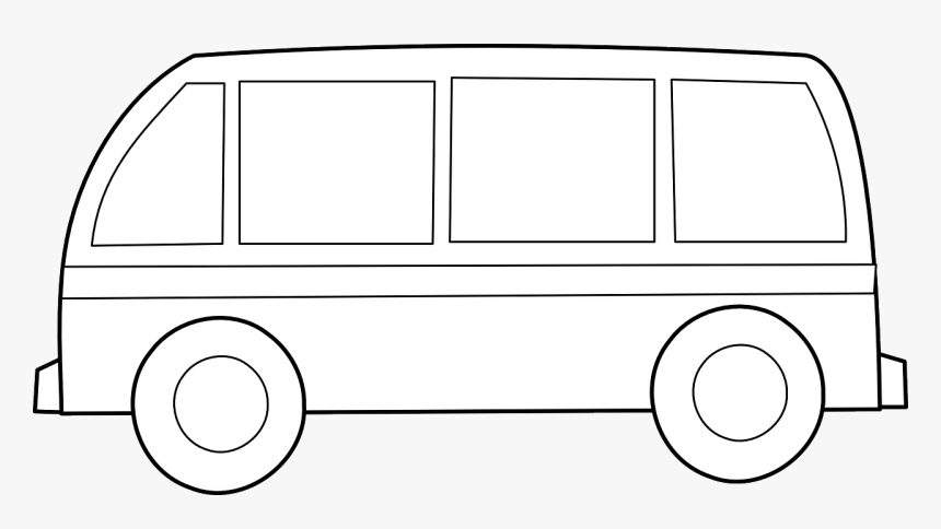 Gambar Bus Kartun Hitam Putih, HD Png Download, Free Download