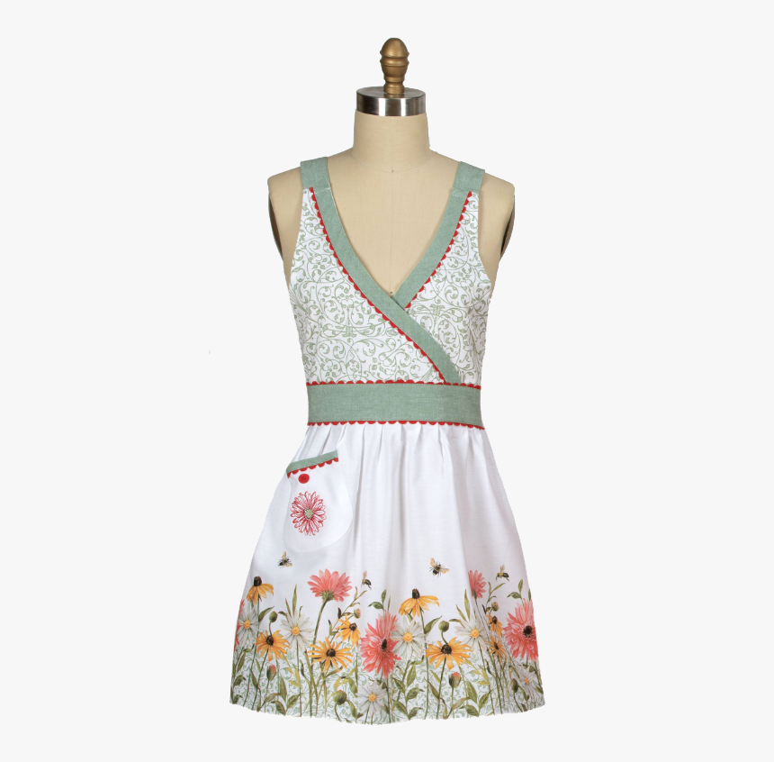 Floral Buzz Hostess Apron Bee And Beehive Collection - Cocktail Dress, HD Png Download, Free Download