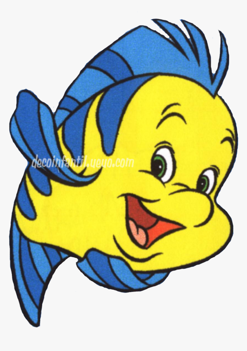 Cartoon Little Mermaid Flounder, HD Png Download, Free Download