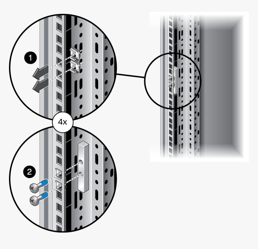 Nut Clip Server - 19 Rack Thread, HD Png Download, Free Download