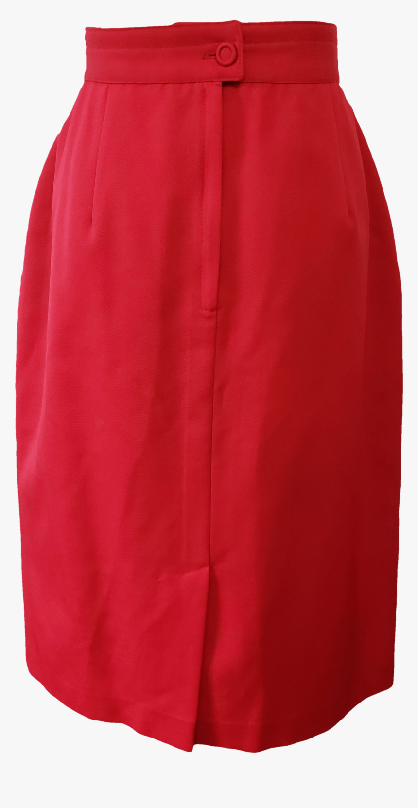 Red Pencil Skirt With Tulip Waist By Sung Sport - Miniskirt, HD Png Download, Free Download