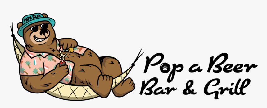 Popabeerbar&grill Logo Text Lockup 3 - Cartoon, HD Png Download, Free Download