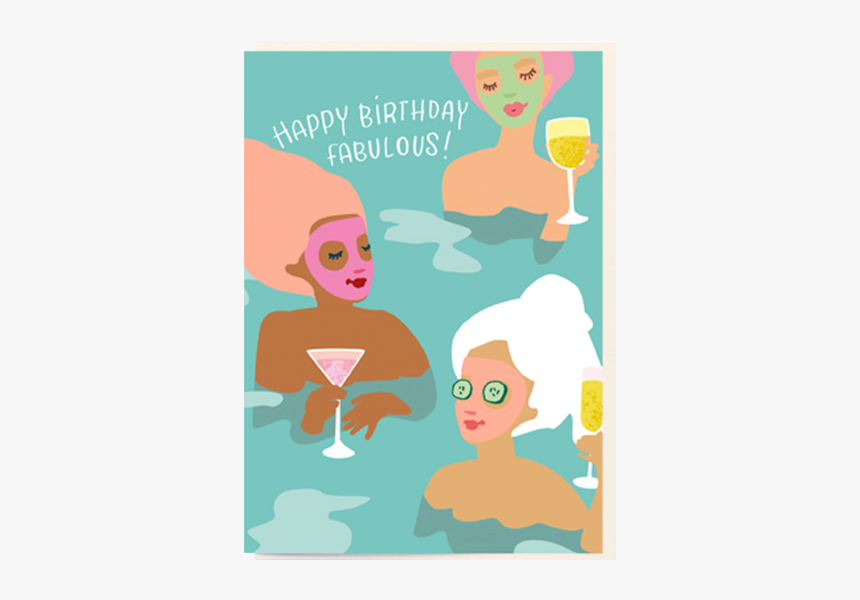 Birthday Funky Quirky Unusual Modern Cool Card Cards - Happy Birthday To Fabulous Girls, HD Png Download, Free Download