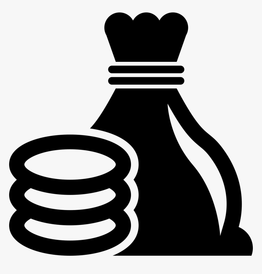 Money Bag And Coins - Coins Bag Icons Png, Transparent Png, Free Download