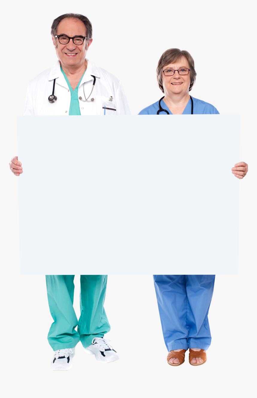 Doctor Holding Banner Royalty-free Png Image - Businessperson, Transparent Png, Free Download