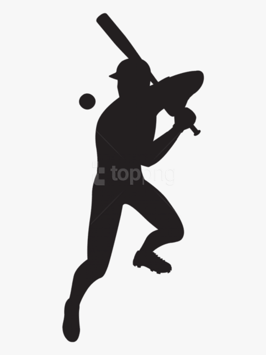 Transparent Baseball Background Png - Baseball Player Silhouette Png, Png Download, Free Download