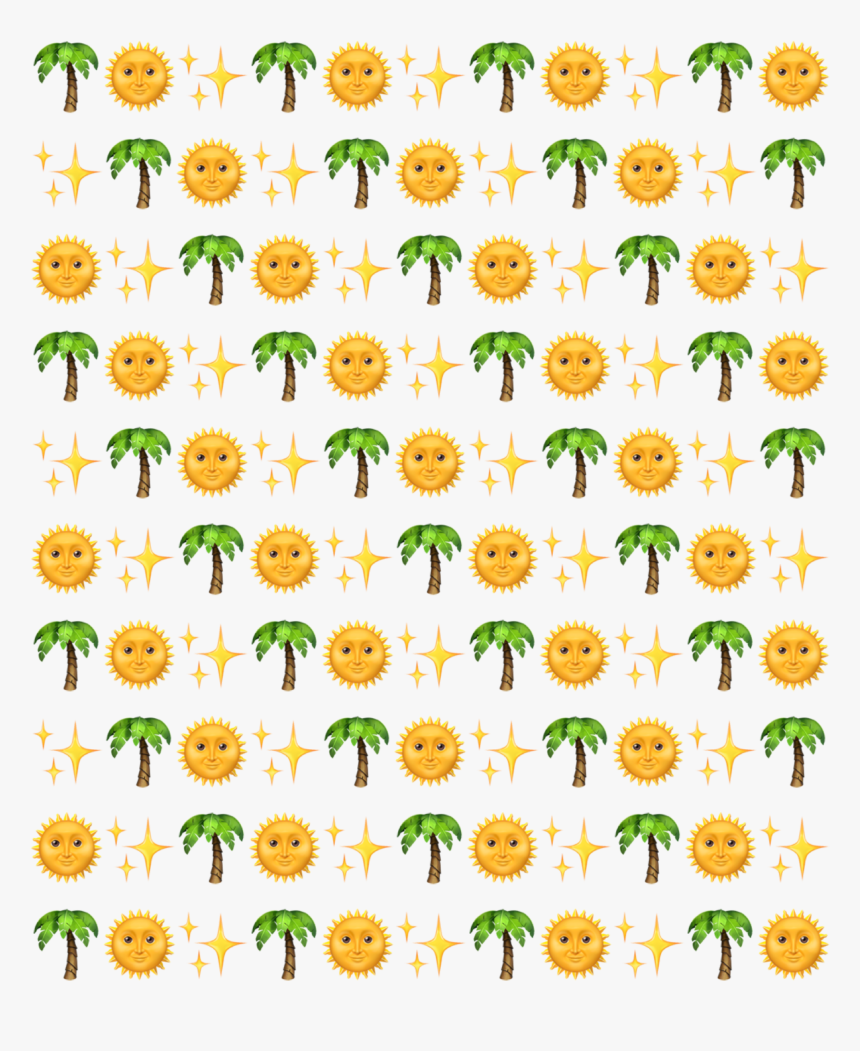 #emojis #sunemoji #palmtreeemoji #sparkleemoji #summer, HD Png Download, Free Download