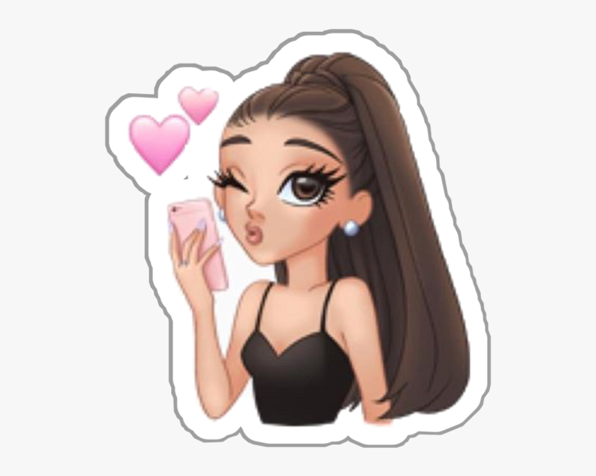 Ariana Grande Arimoji , Png Download - Animated Drawing Of Girl, Transparent Png, Free Download