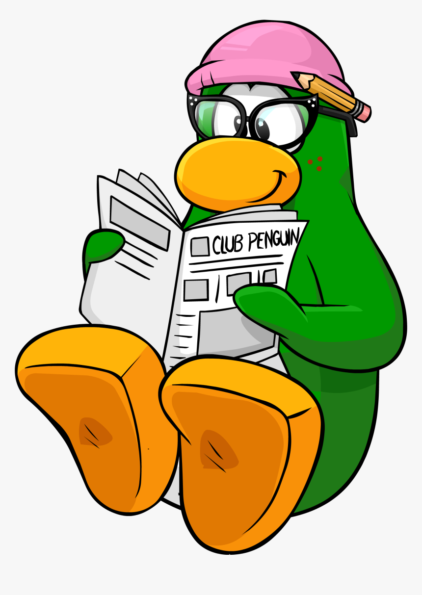 Club Penguin Rewritten Wiki - Club Penguin Reading Newspaper, HD Png Download, Free Download