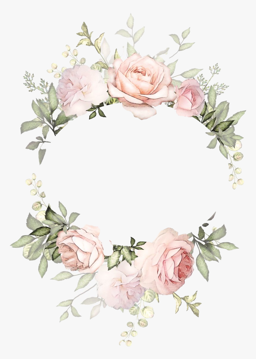 Watercolor Floral Flower Frame Png Hd - Vintage Card Watercolour Flower, Transparent Png, Free Download