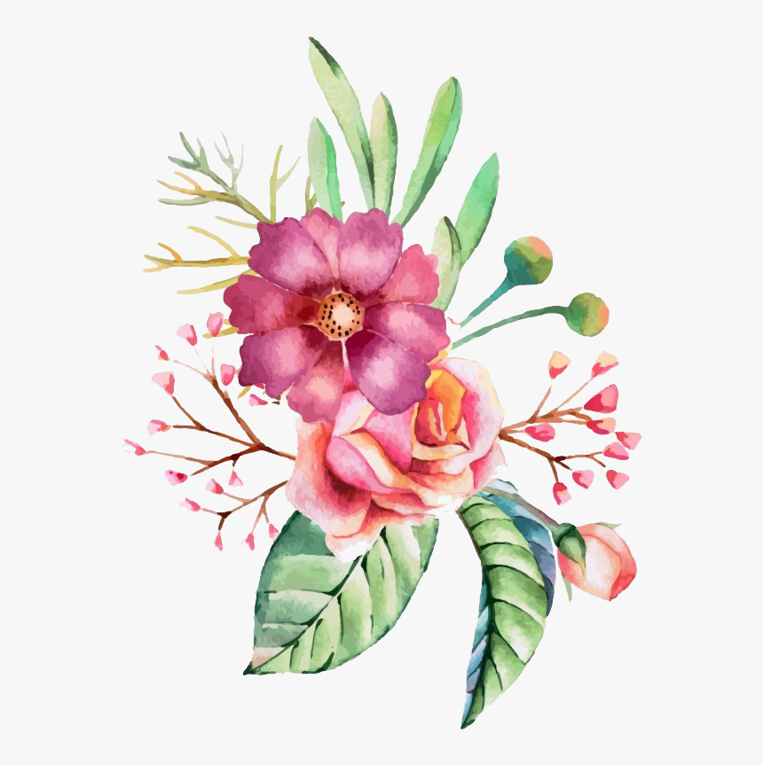 Watercolor Flower - Watercolor Flowers Flower Png, Transparent Png, Free Download